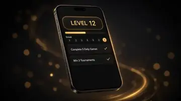 Player progression and rewards screen